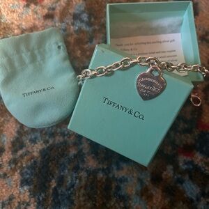 Tiffany & Co. Silver Heart Charm Bracelet